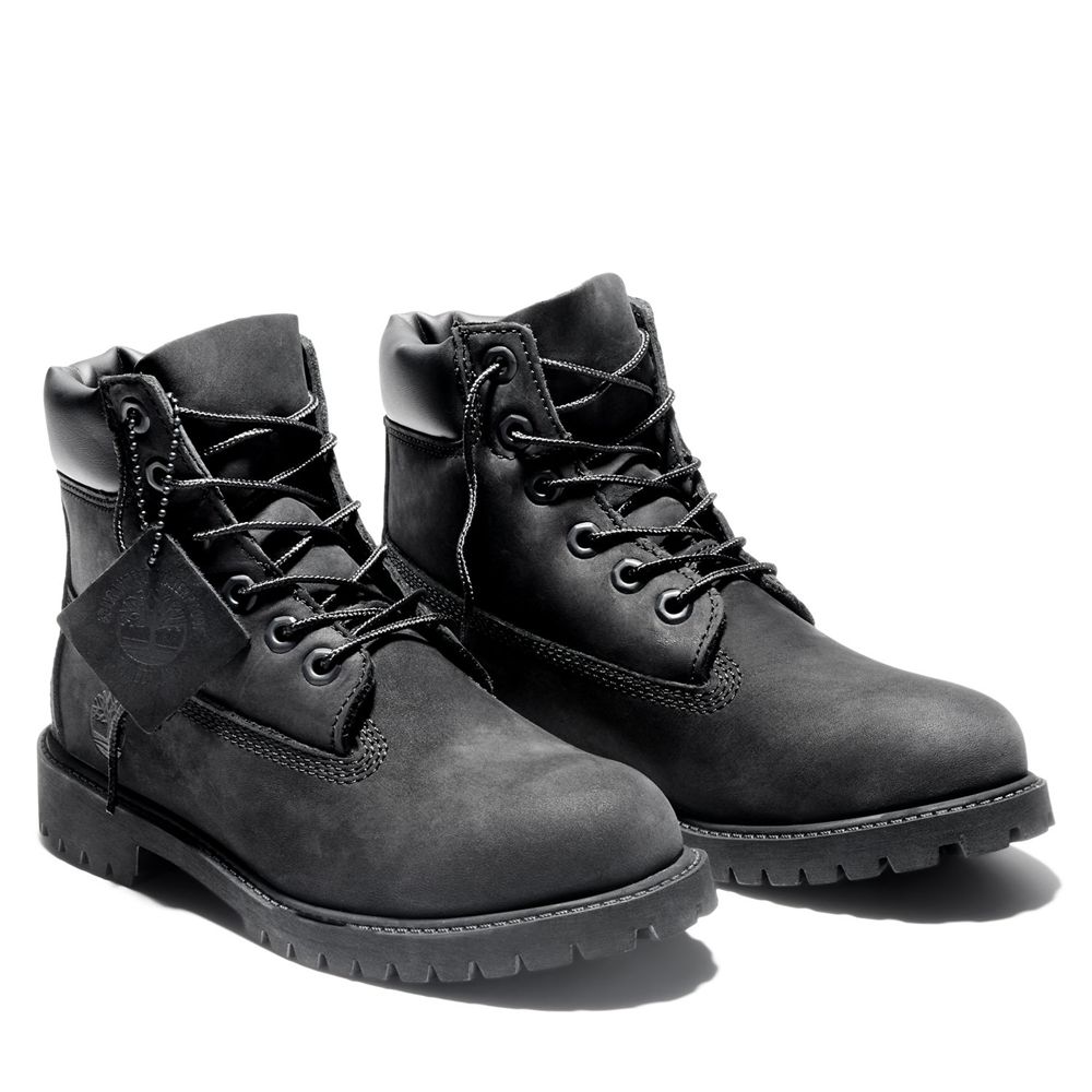 Bocanci 6-Inch Timberland Copii Negrii - Junior Premium Waterproof - Romania - WIZSJO852